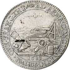 France, Token, Artillerie, 1683, Silver, AU(50-53), Feuardent:983