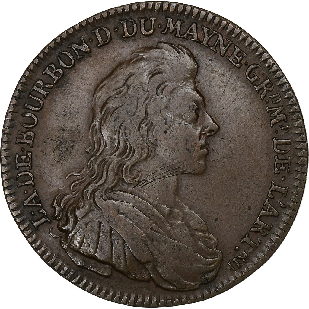 France, Jeton, Artillerie, Louis-Auguste-de-Bourbon, Cuivre, TTB+