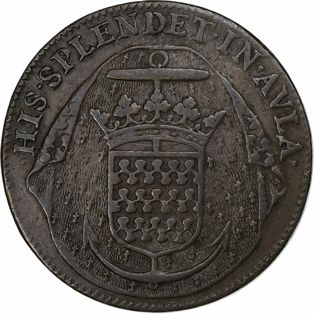 France, Jeton, Anjou, Noblesse, Armand-Jean de Maillé-Brézé, 1646, Cuivre