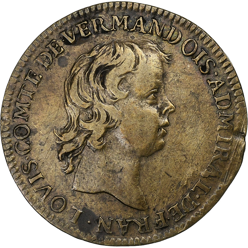 Frankreich, betaalpenning, Marine, Louis de Vermandois, Amiral de France, 1672