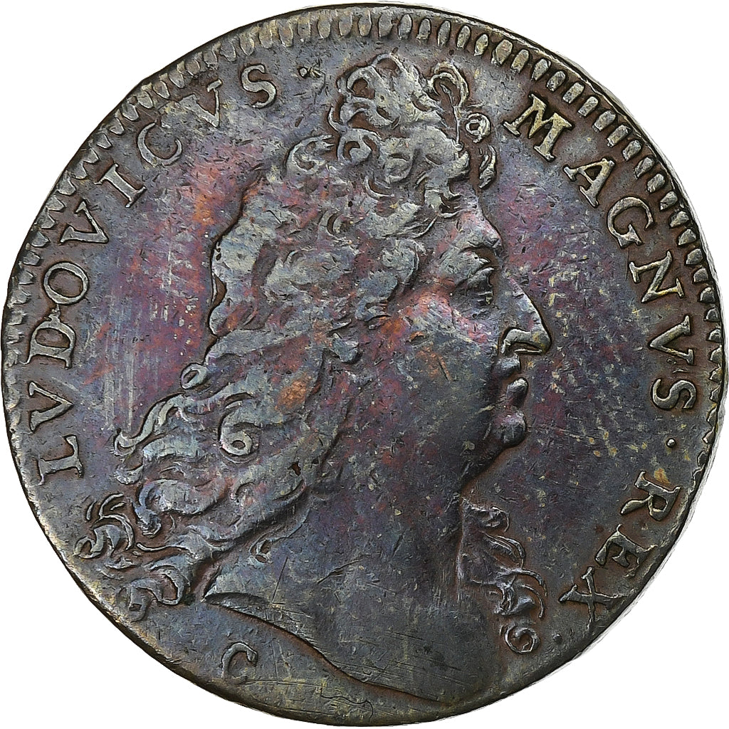 France, Jeton, Louis XIV, Artillerie, 1696, Cuivre, TTB+, Feuardent:1004
