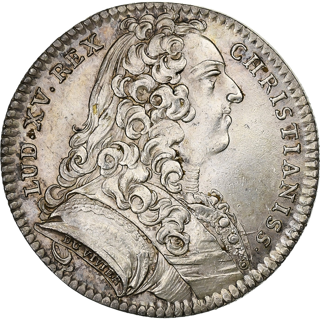 Francja, Token, Louis XV, Trésor Royal, 1738, Srebro, AU(50-53), Feuardent:2044
