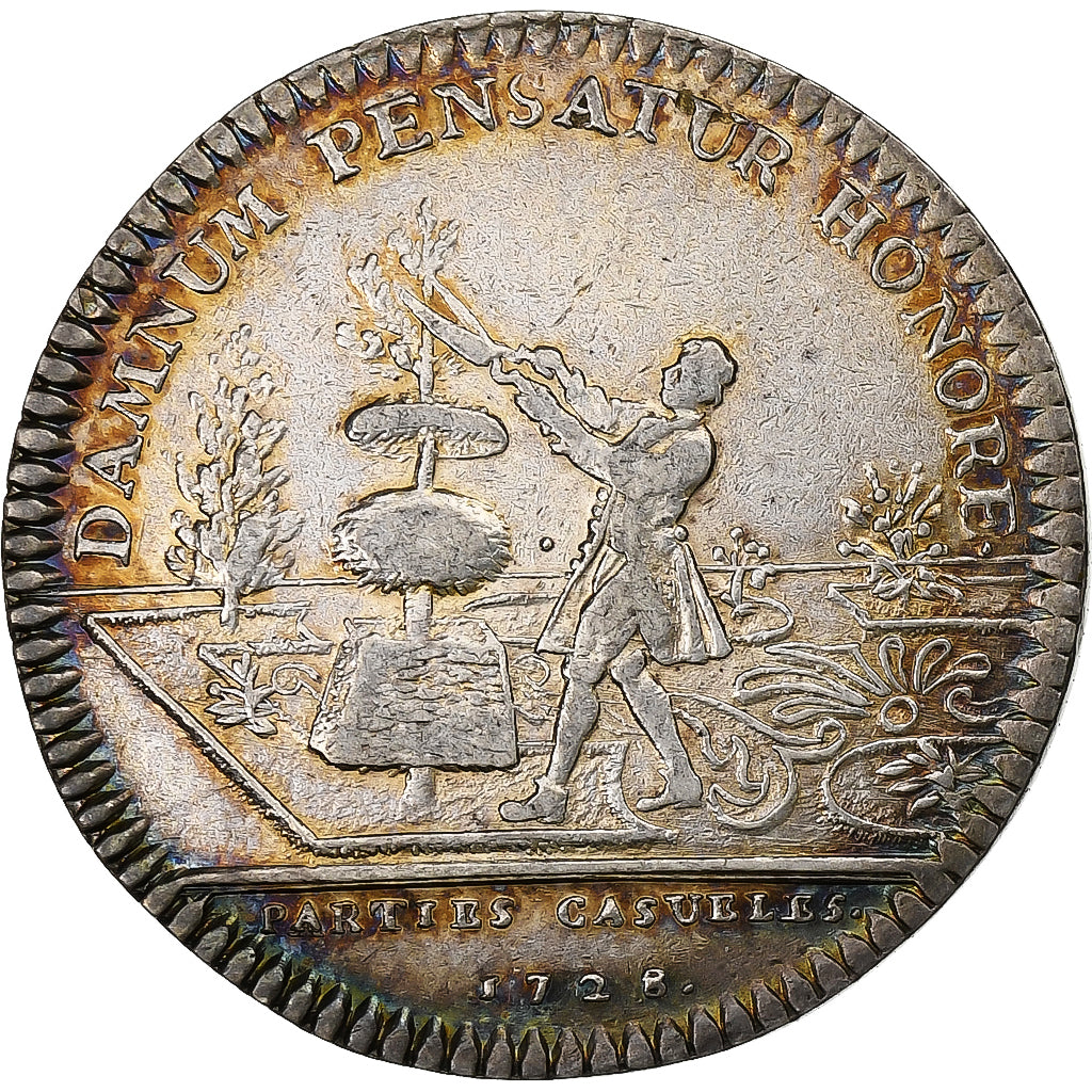 Francia, ficha, Louis XV, Parties et Revenus Casuels, 1728, Argento, Duvivier