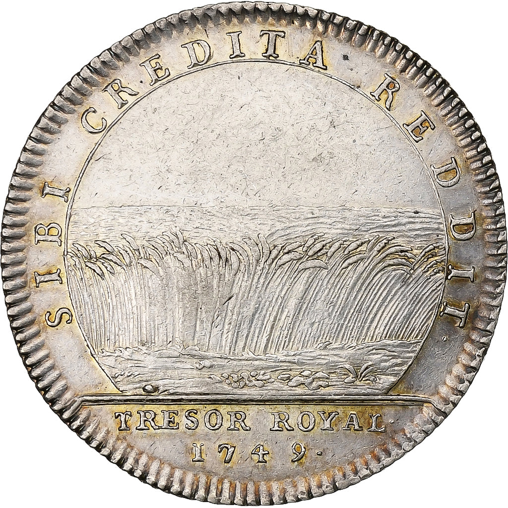 France, Token, Louis XV, Trésor Royal, 1749, Silver, AU(55-58), Feuardent:2075