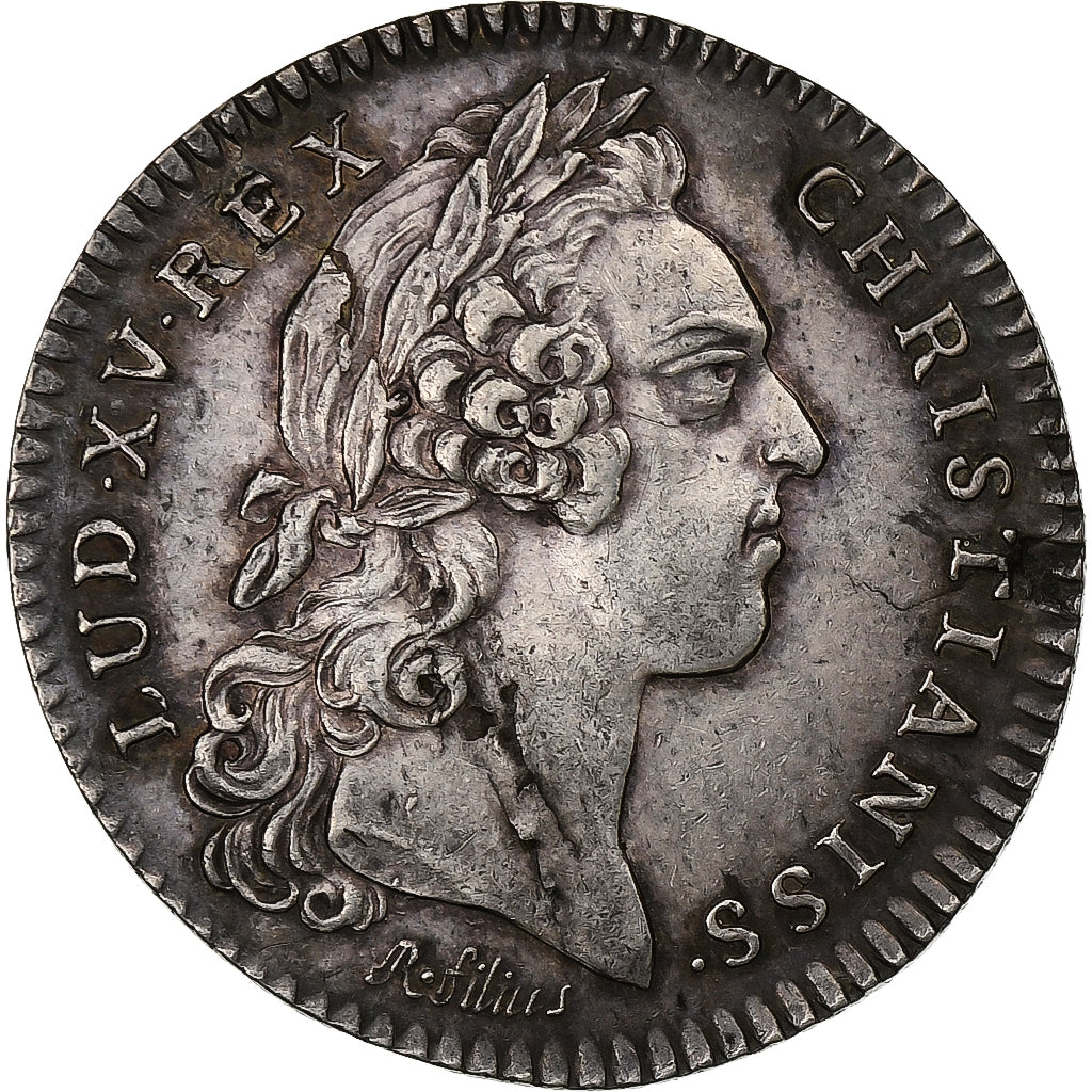 France, Jeton, Louis XV, Trésor Royal, 1758, Argent, Roettiers fils, TTB+