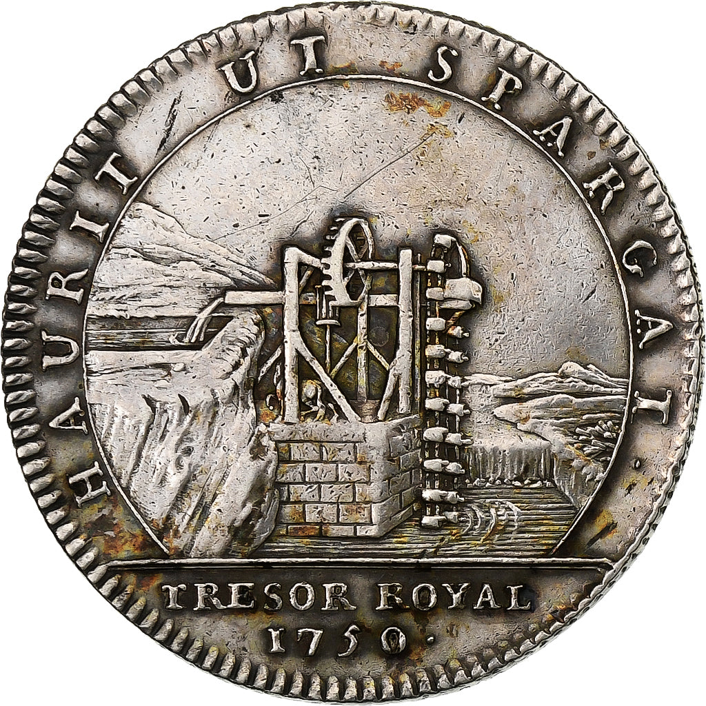 France, Jeton, Louis XV, Trésor Royal, 1750, Argent, SUP, Feuardent:2078 var