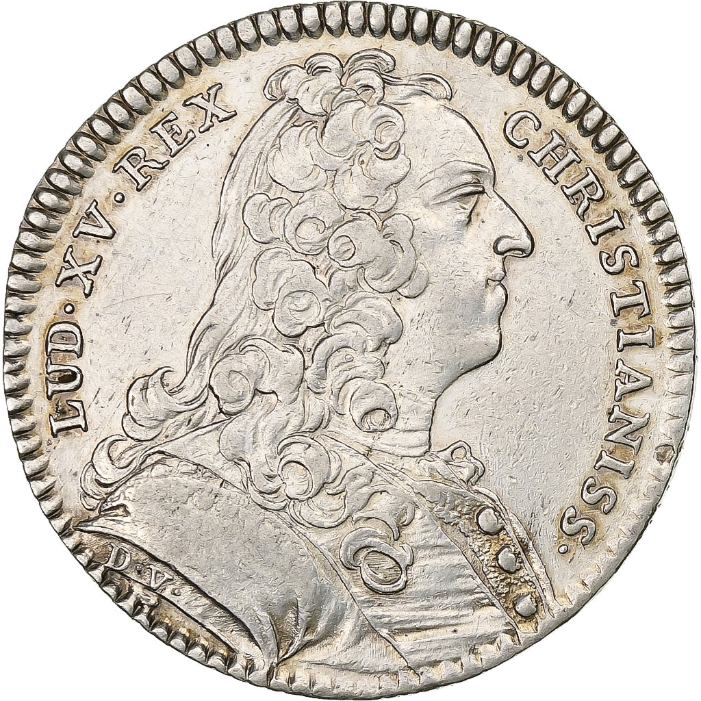 France, Token, Louis XV, Trésor Royal, 1739, Silver, Duvivier, MS(60-62)