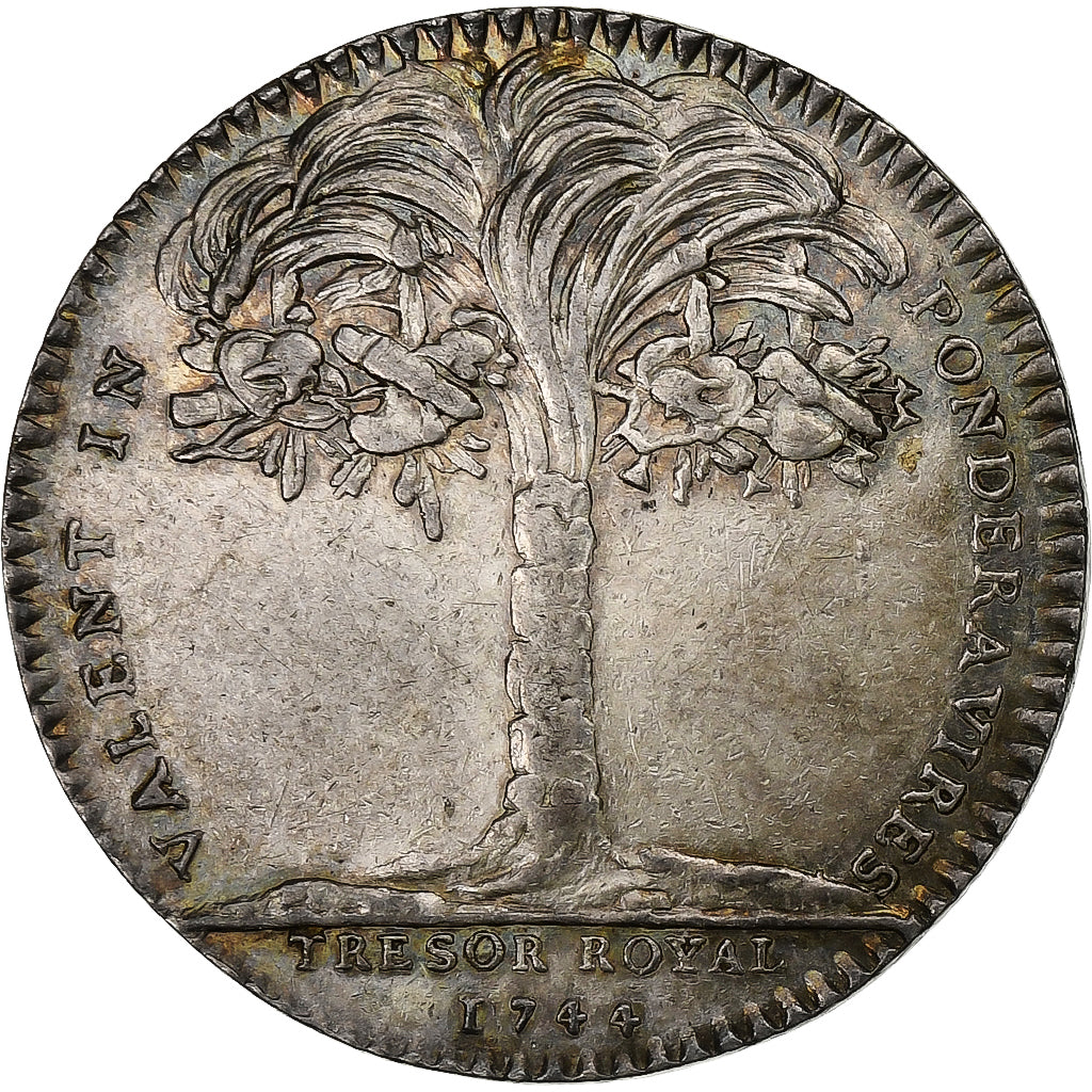 France, Token, Louis XV, Trésor Royal, 1744, Silver, AU(55-58), Feuardent:2061