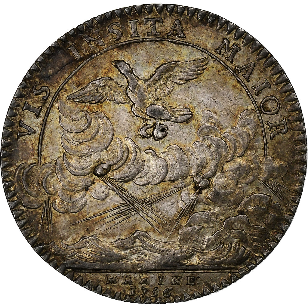 France, Token, Louis XV, Marine, Rivalité Franco-Anglaise, 1756, Silver