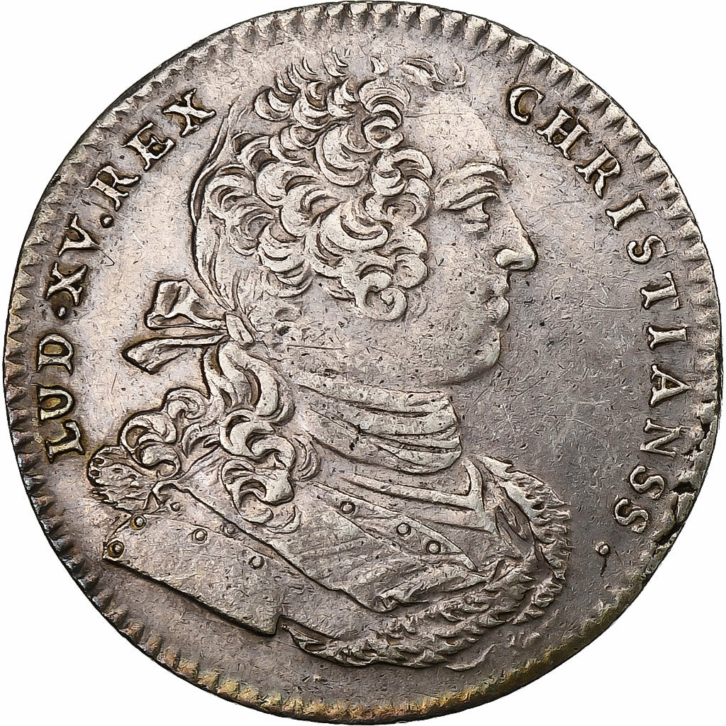 Francia, ficha, Louis XV, Marine, Galères Royales, 1757, Argento, BB+