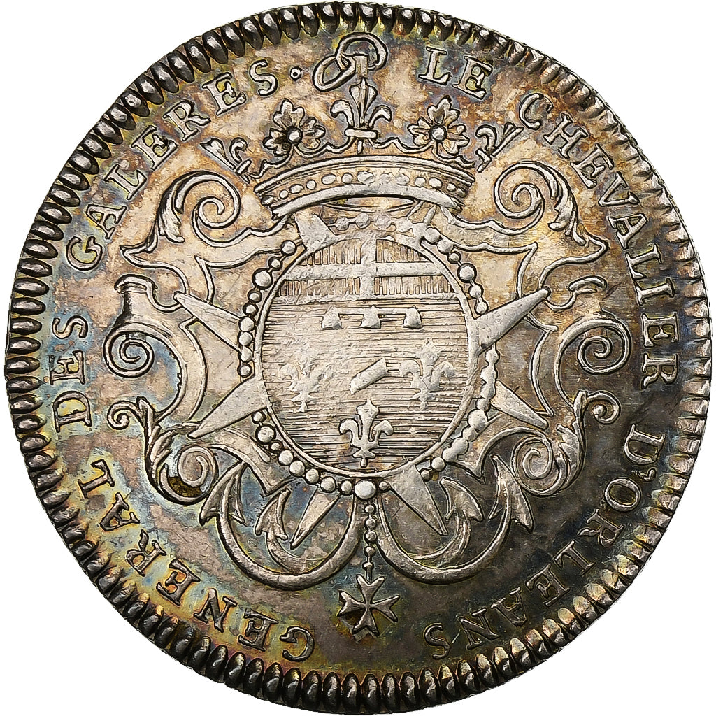 Francia, zeton, Louis XIV, Marine, Jean-Philippe d’Orléans, Général des