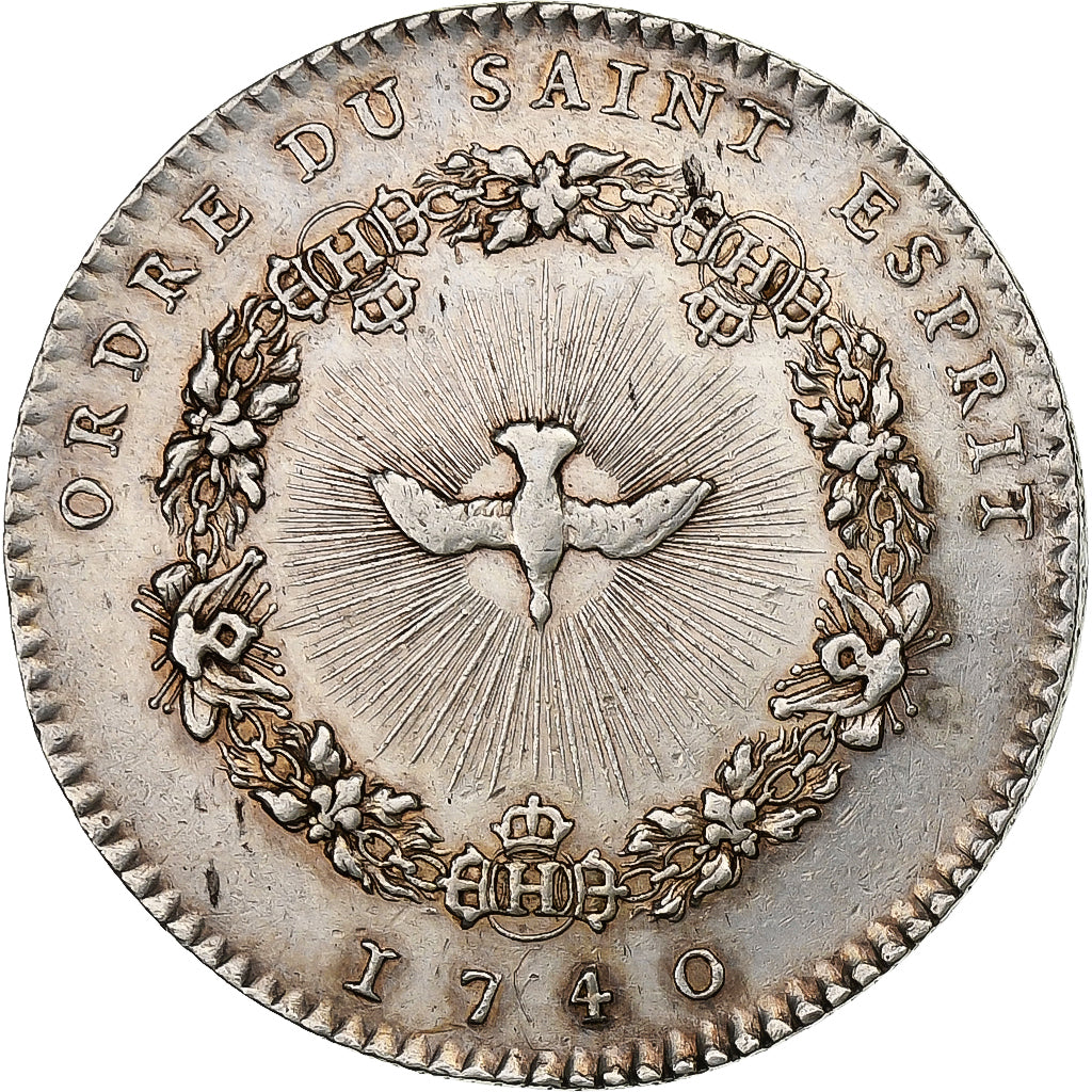 France, Token, Louis XV, Ordres du Roi, Ordre du saint-Esprit, 1740, Silver