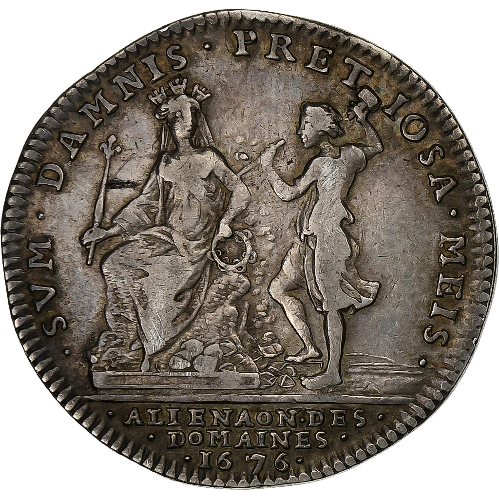France, Token, Louis XVI, Maison du Roi, Aliénation des Domaines, 1676, Silver