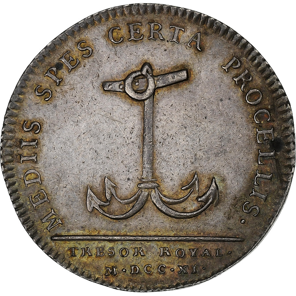 France, Token, Louis XIV, Trésor Royal, 1711, Silver, AU(55-58)