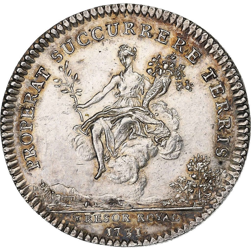 Frankrijk, Token, Louis XV, Trésor Royal, 1731, Zilver, PR, Feuardent:2029