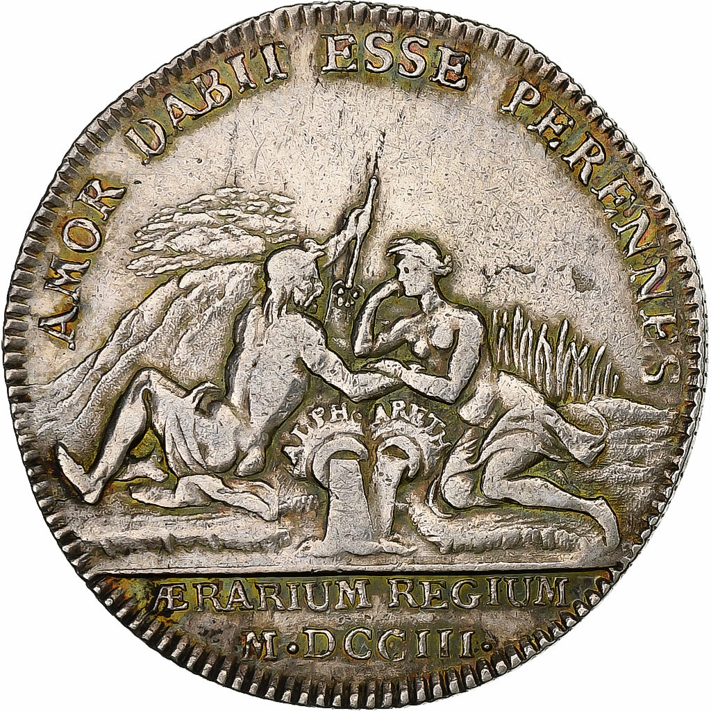 Frankrijk, Token, Louis XIV, Trésor Royal, 1703, Zilver, ZF+, Feuardent:1971