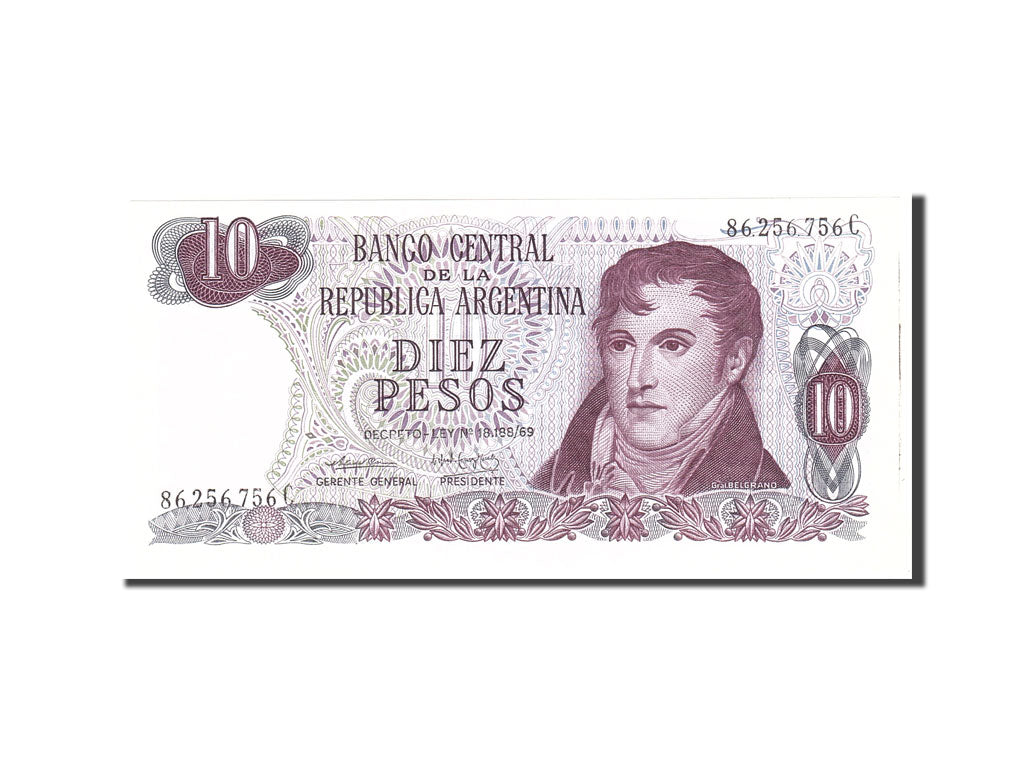 Banknote, Argentina, 10 Pesos, 1973, Undated, KM:295, UNC(65-70)