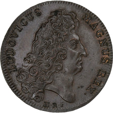 France, Jeton, Louis XIV, Chambre du Trésor Royal, 1705, Cuivre, TTB+