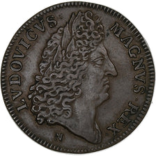Frankrijk, Token, Louis XIV, Chambre aux Deniers, 1695, Koper, ZF+