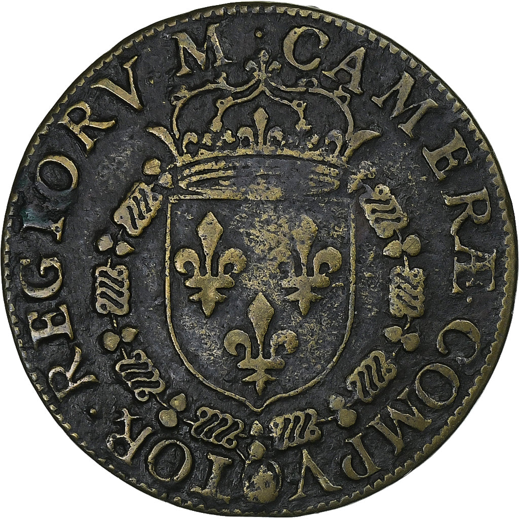Frankreich, betaalpenning, Henri III, Chambre des Comptes du Roi, 1577, Messing