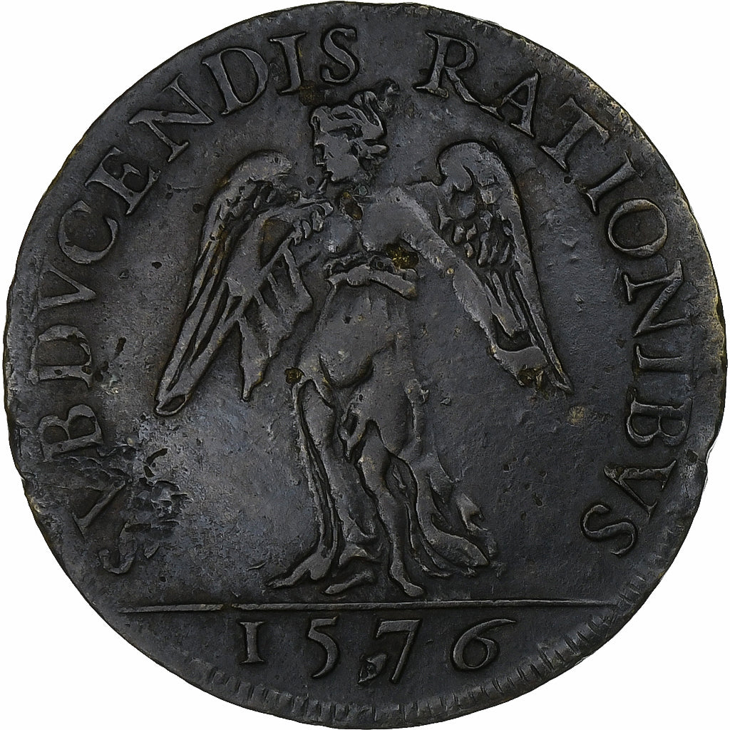 France, Token, Henri III, Cour des Monnaies de Paris, 1576, Brass, EF(40-45)