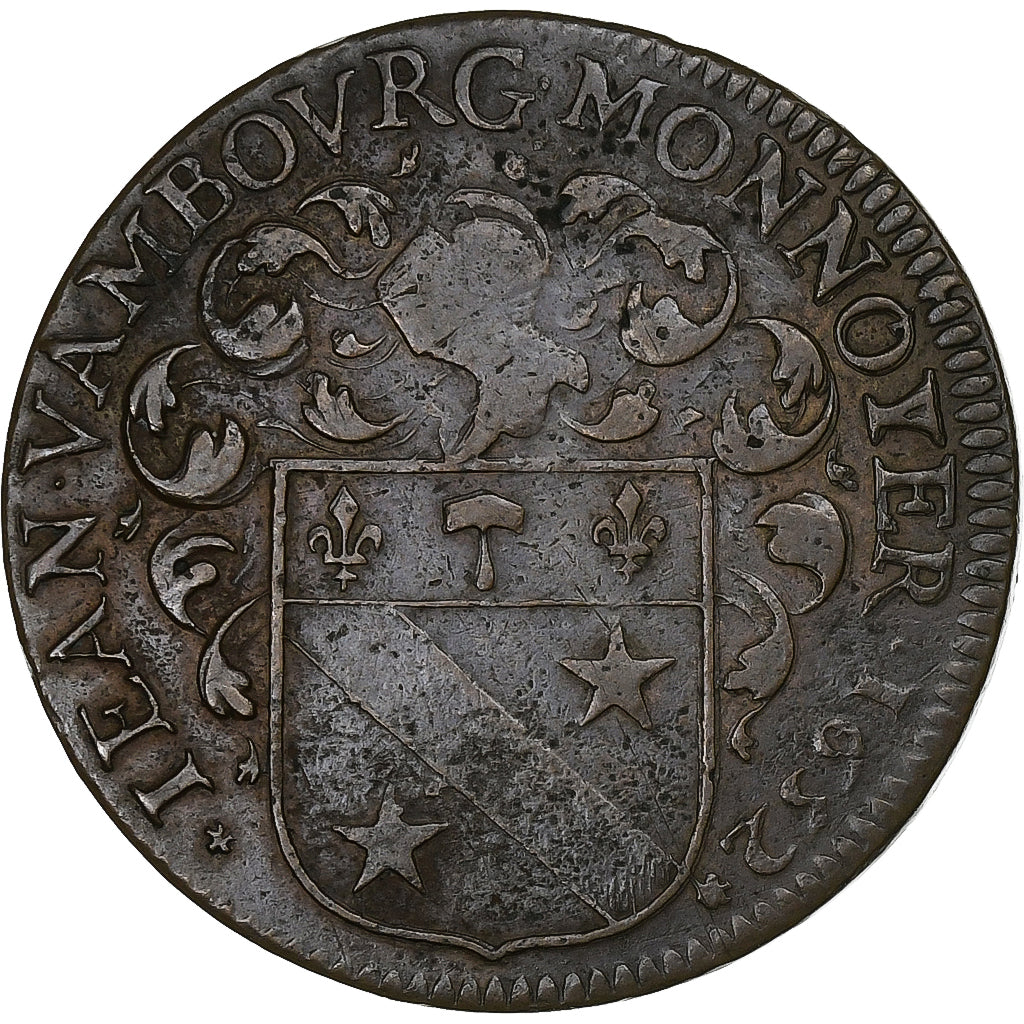 France, Token, Cour des Monnaies de Paris, Jean Vambourg, 1652, Copper
