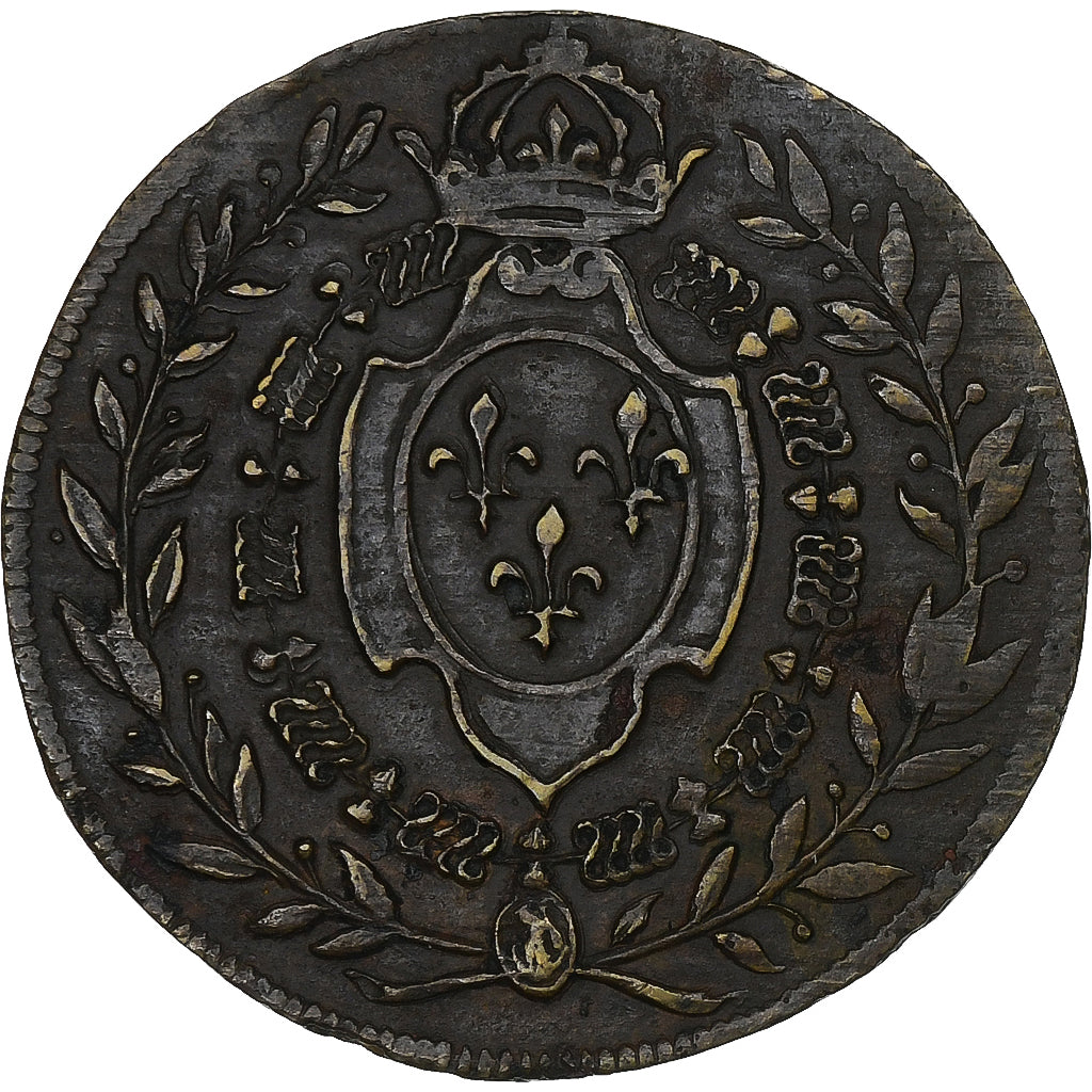 Francia, zeton, Henri II, Chambre des Comptes du Roi, Latón, MBC+
