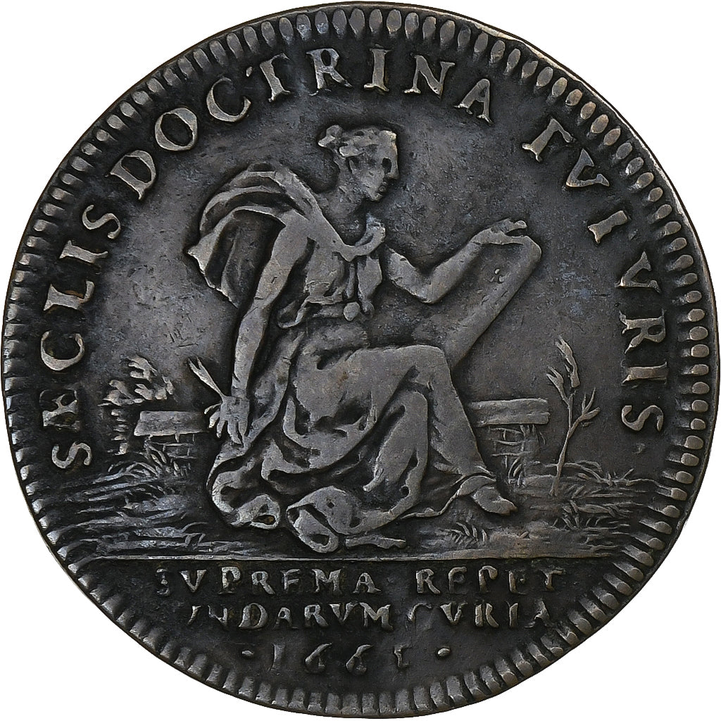 Frankrijk, Token, Louis XIV, Notaires royaux, notaires de Paris, 1665, Koper
