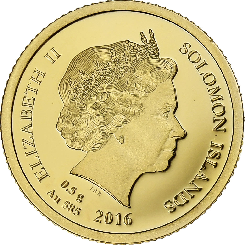 Solomon Islands, Elizabeth II, Dollar, Great Pyramid of Gyza, 2016, Gold