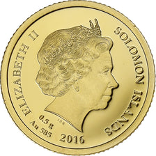 Solomon Islands, Elizabeth II, Dollar, Great Pyramid of Gyza, 2016, Gold