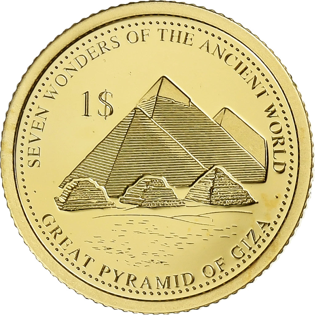 Solomon Islands, Elizabeth II, Dollar, Great Pyramid of Gyza, 2016, Gold