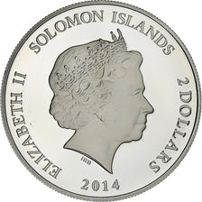 Salomonen, 2 Dollars, Toutankhamon, 2014, PP, Silber, STGL