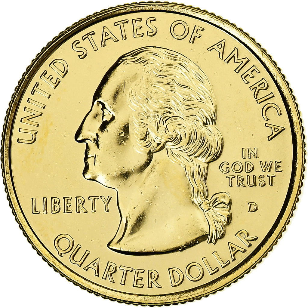 Francia, medaglia, Quarter Dollar, Pennsylvania, 1999, Rame dorato, FDC