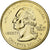 Francia, medaglia, Reproduction du Quarter Dollar, Delaware, 1999, Rame dorato