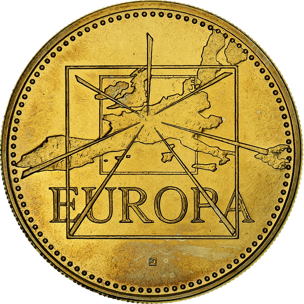 Francia, medaglia, Ecu Euro, EUROPA, 1996, Doratura in rame-nichel, FDC