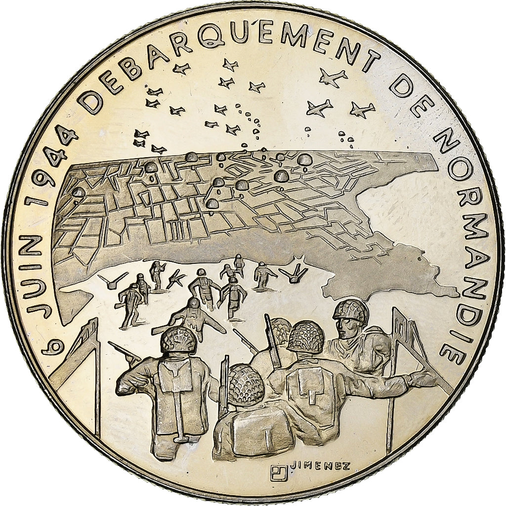 Francia, medaglia, 1939-1945, Débarquement de Normandie, Rame-nichel, Jimenez
