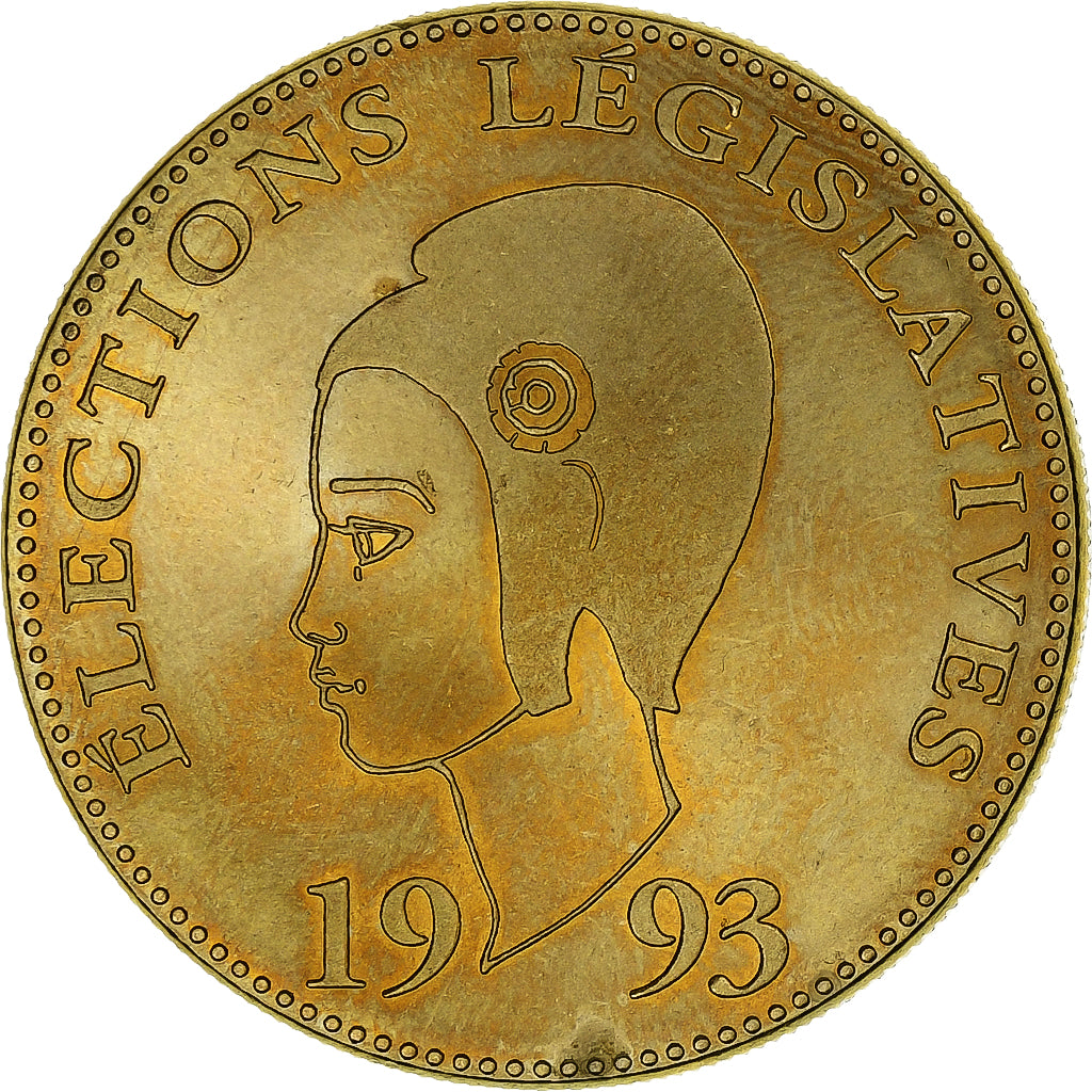 Francia, medaglia, Elections Législatives, Assemblée Nationale, 1993, Doratura