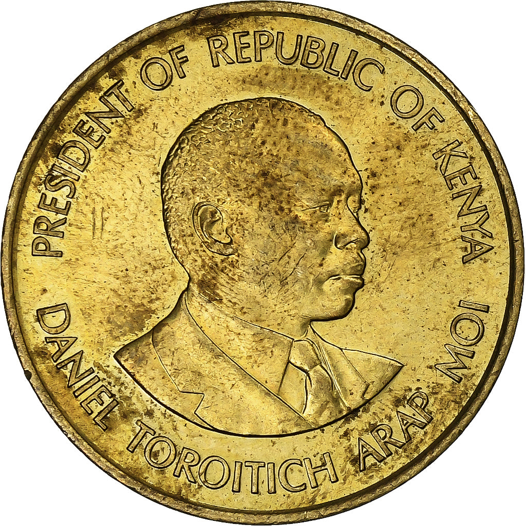 Coin, Kenya, 10 Cents, 1990, British Royal Mint, AU(50-53), Nickel-brass, KM:18