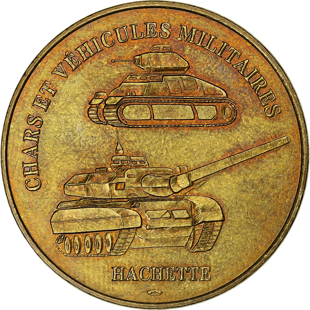 France, Jeton, Hachette - Chars et véhicules militaires, Cupro-nickel