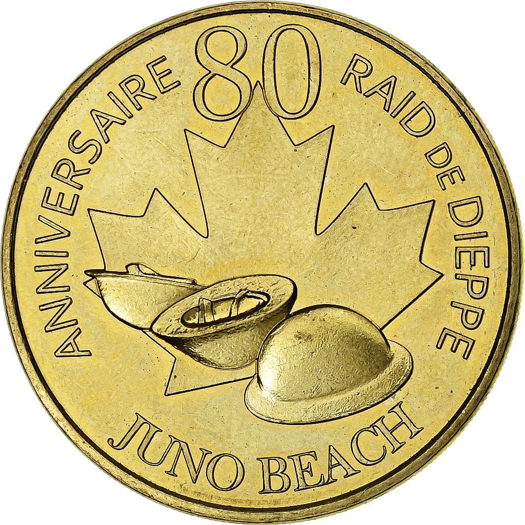 Frankreich, betaalpenning, Raid de Dieppe, Juno Beach, 2022, Copper-nickel