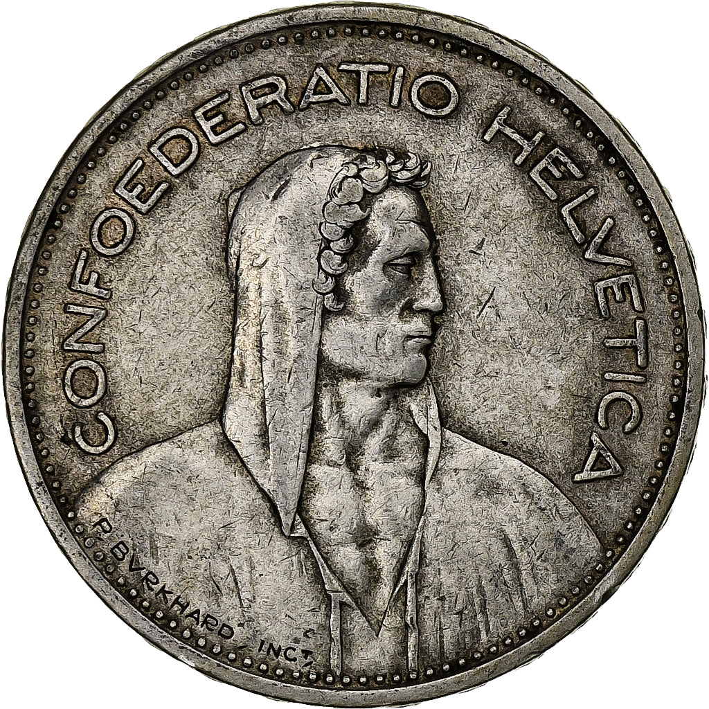 Coin, Switzerland, 5 Francs, 1932, Bern, AU(50-53), Silver, KM:40