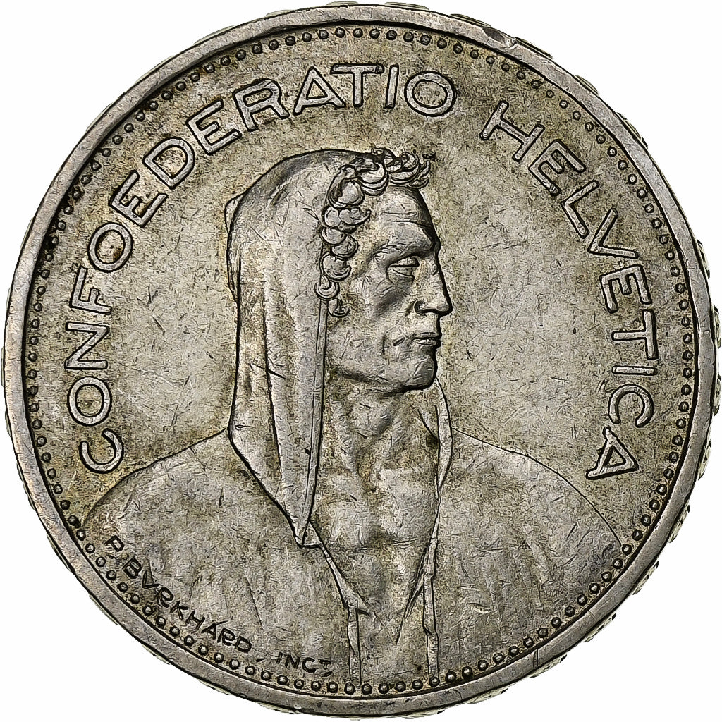 Suiza, 5 Francs, 1933, Bern, Plata, EBC, KM:40