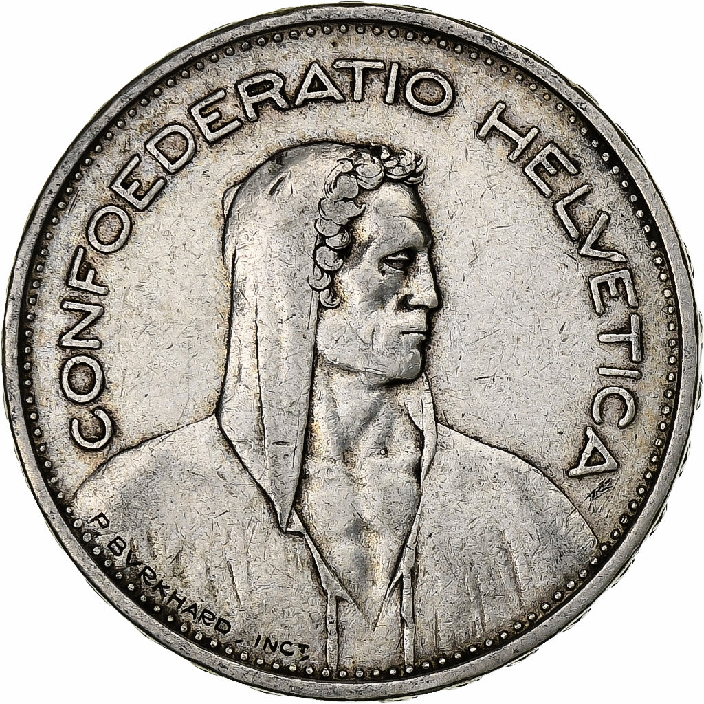 Switzerland, 5 Francs, 1933, Bern, Silver, EF(40-45), KM:40
