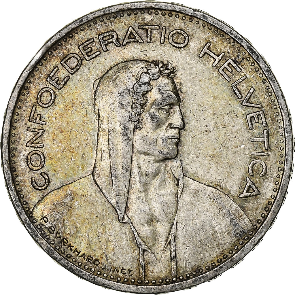 Switzerland, 5 Francs, 1940, Bern, Silver, EF(40-45), KM:40