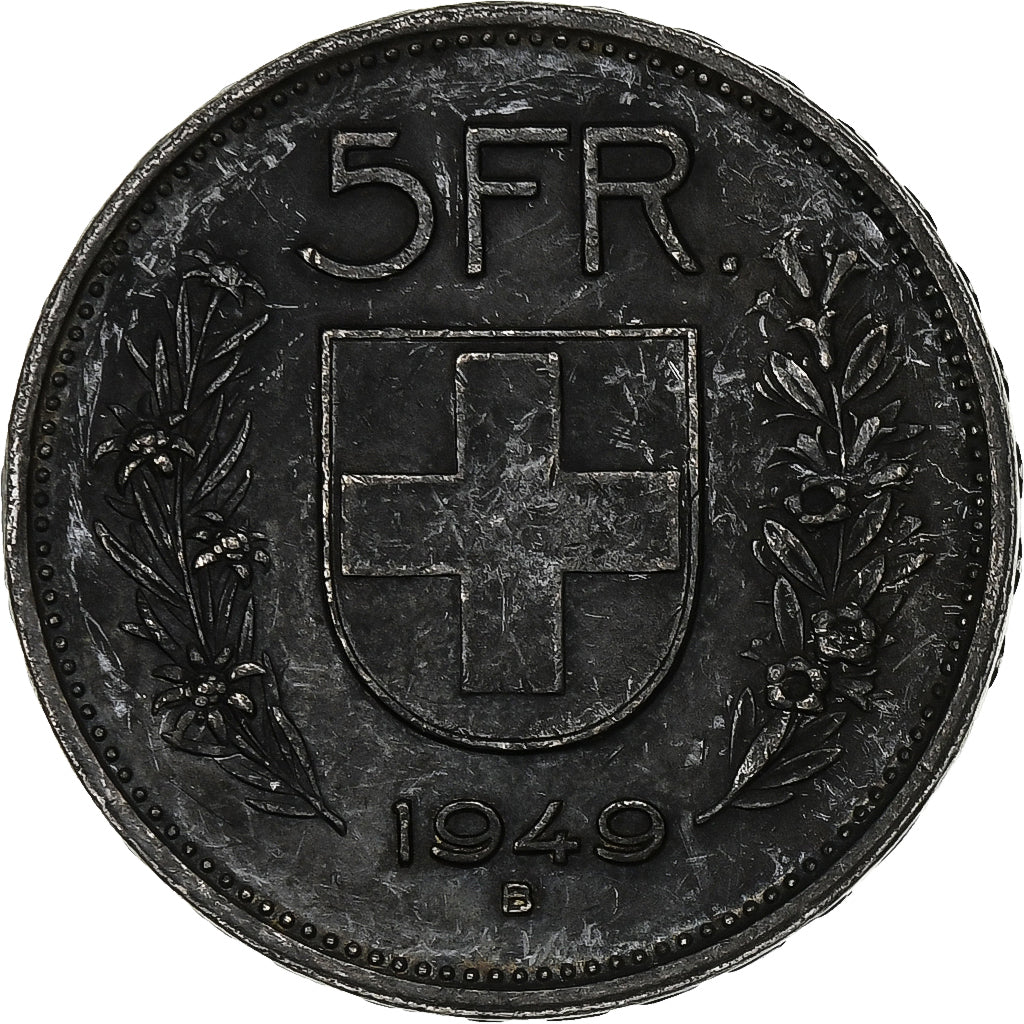 Switzerland, 5 Francs, 1949, Bern, Silver, AU(50-53), KM:40