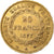 Francja, 20 Francs, Génie, 1877, Paris, Złoto, AU(55-58), Gadoury:1063, KM:825