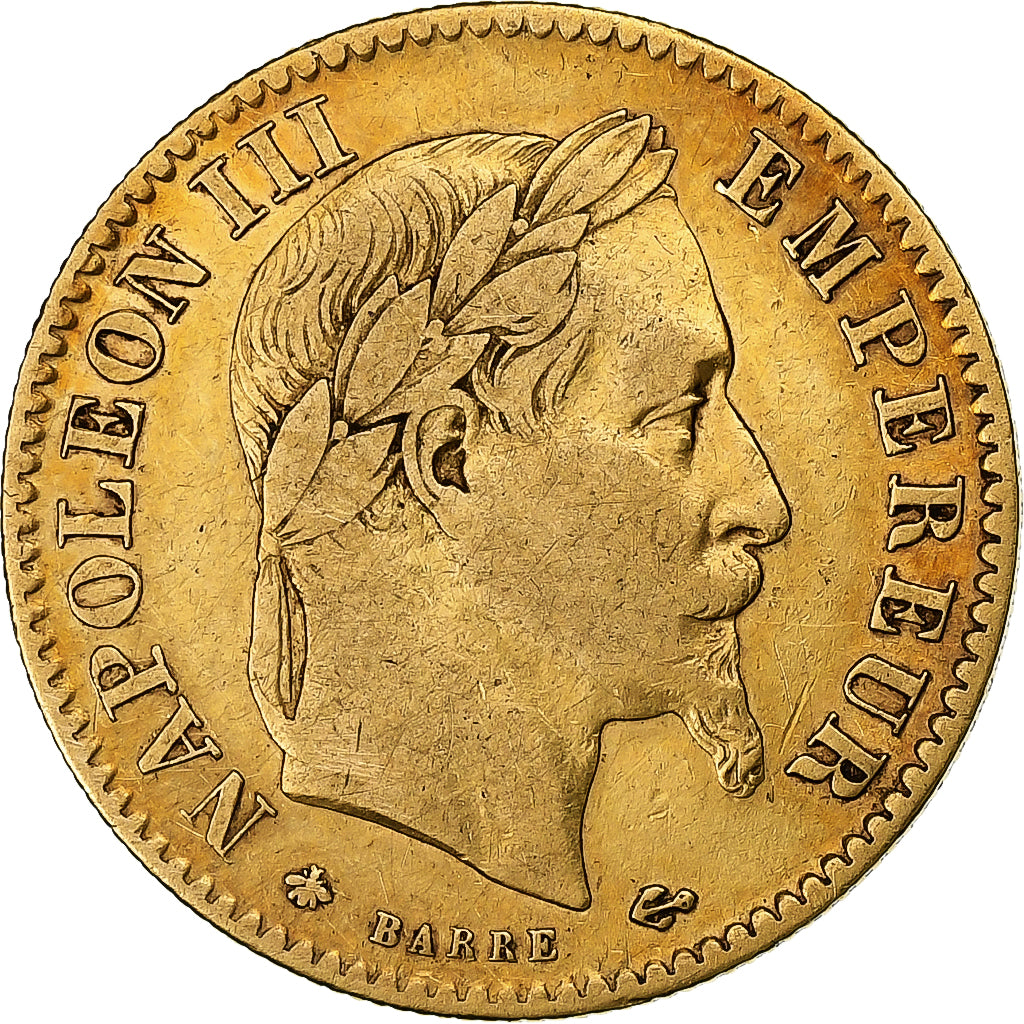 France, Napoleon III, 10 Francs, 1862, Paris, Gold, VF(30-35), Gadoury:1015