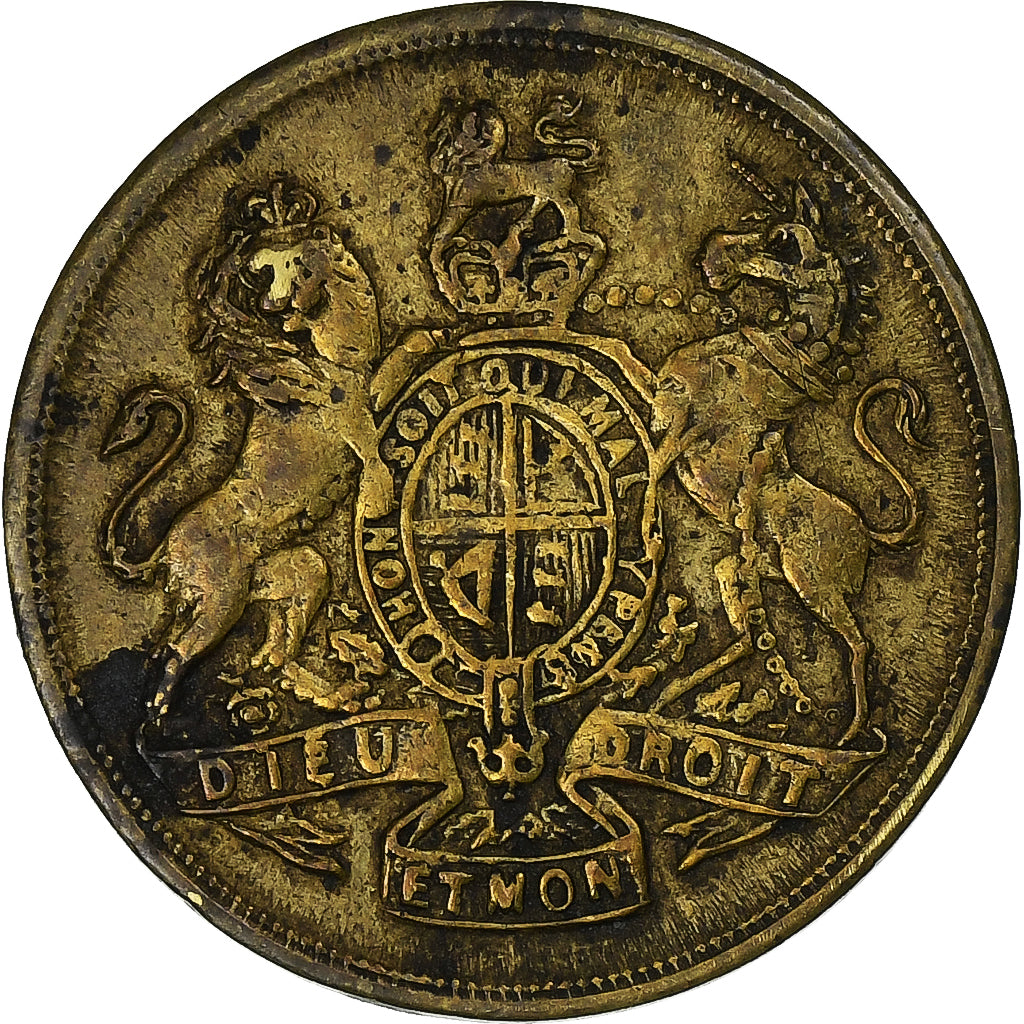 United Kingdom, betaalpenning, Jeton de Jeu, Dieu et mon Droit, Messing, S