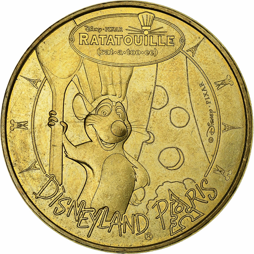 Frankreich, betaalpenning, Disneyland n°35 - Ratatouille, 2015, Copper-nickel