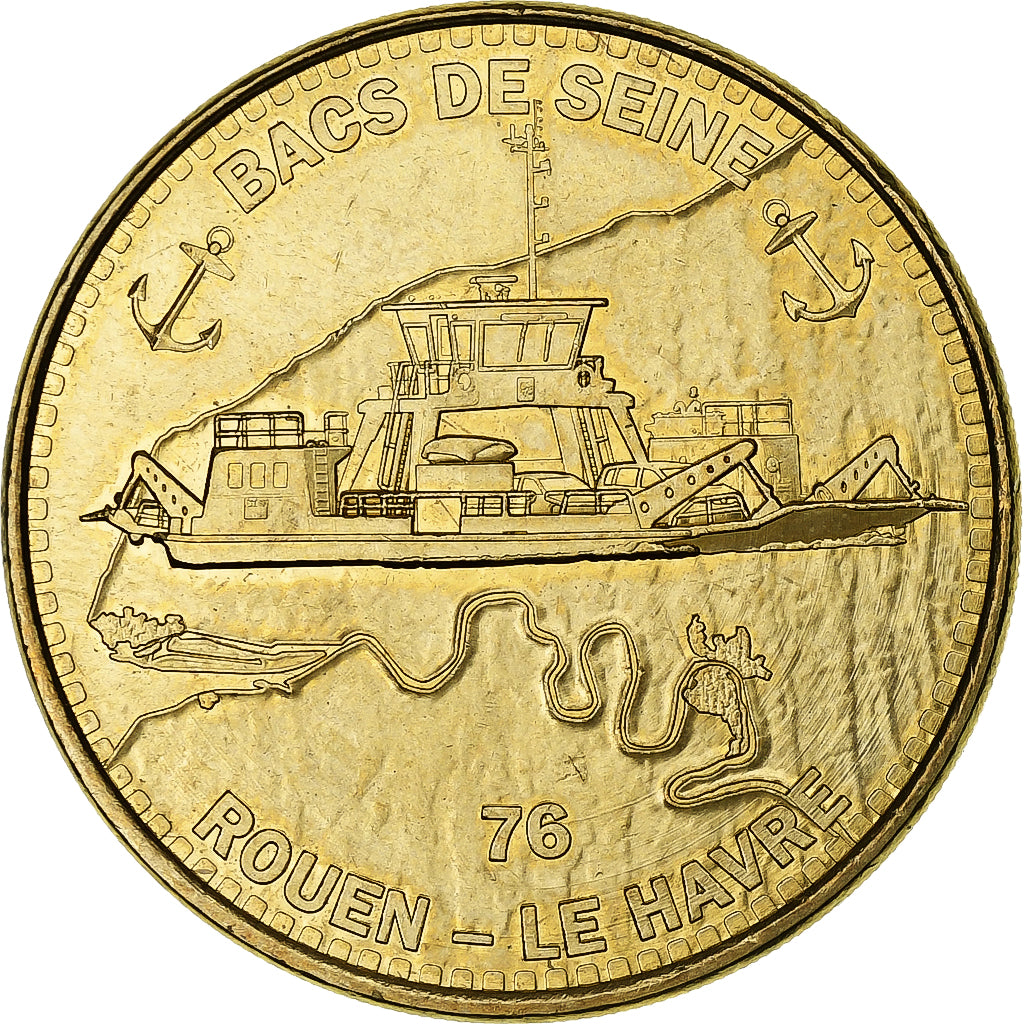Frankreich, betaalpenning, Bacs de Seine, Rouen-Le Havre, 2015, Copper-nickel